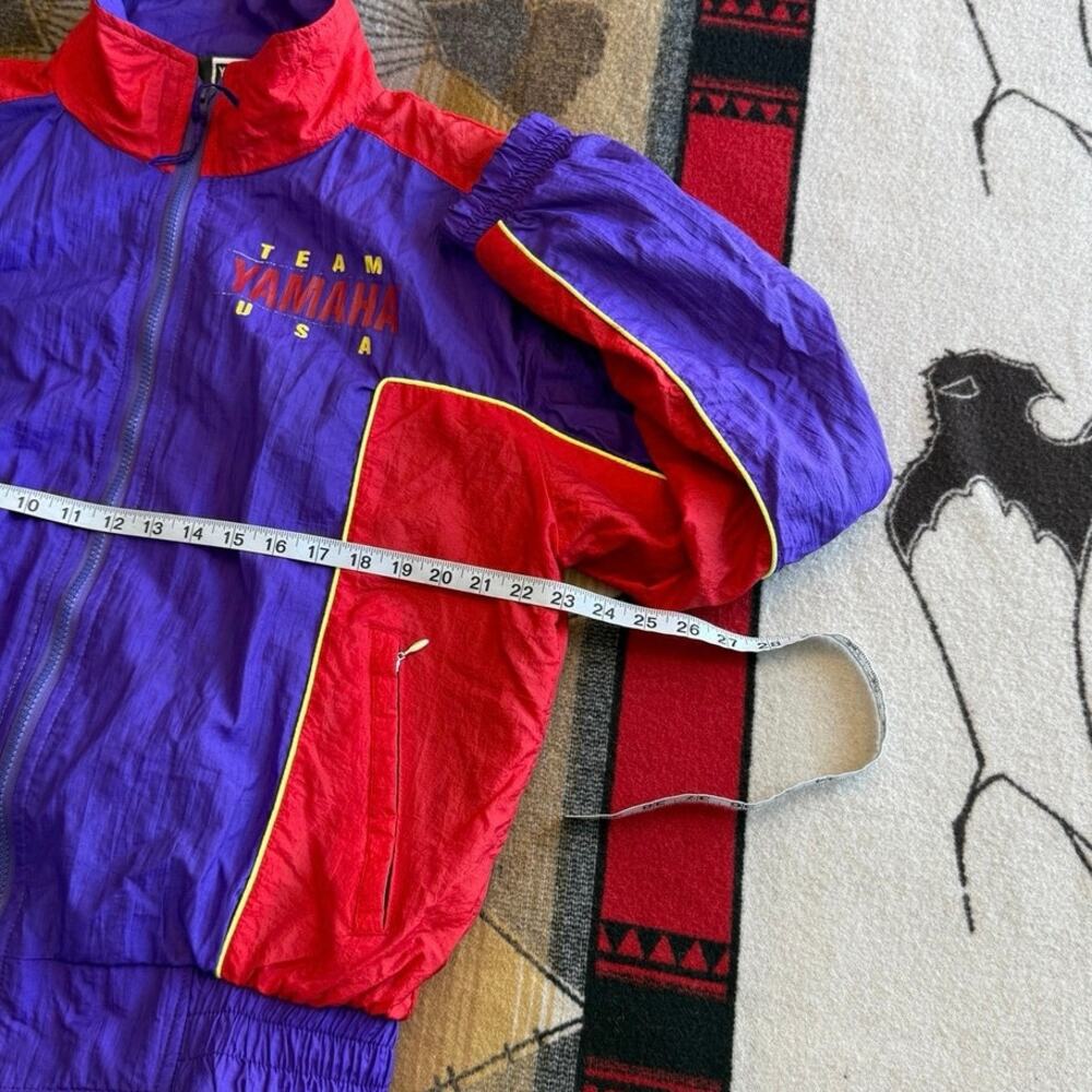 Vintage 90s Yamaha Team USA Full Zip Windbreaker Jacket Mens Size Medium - Picture 8 of 10